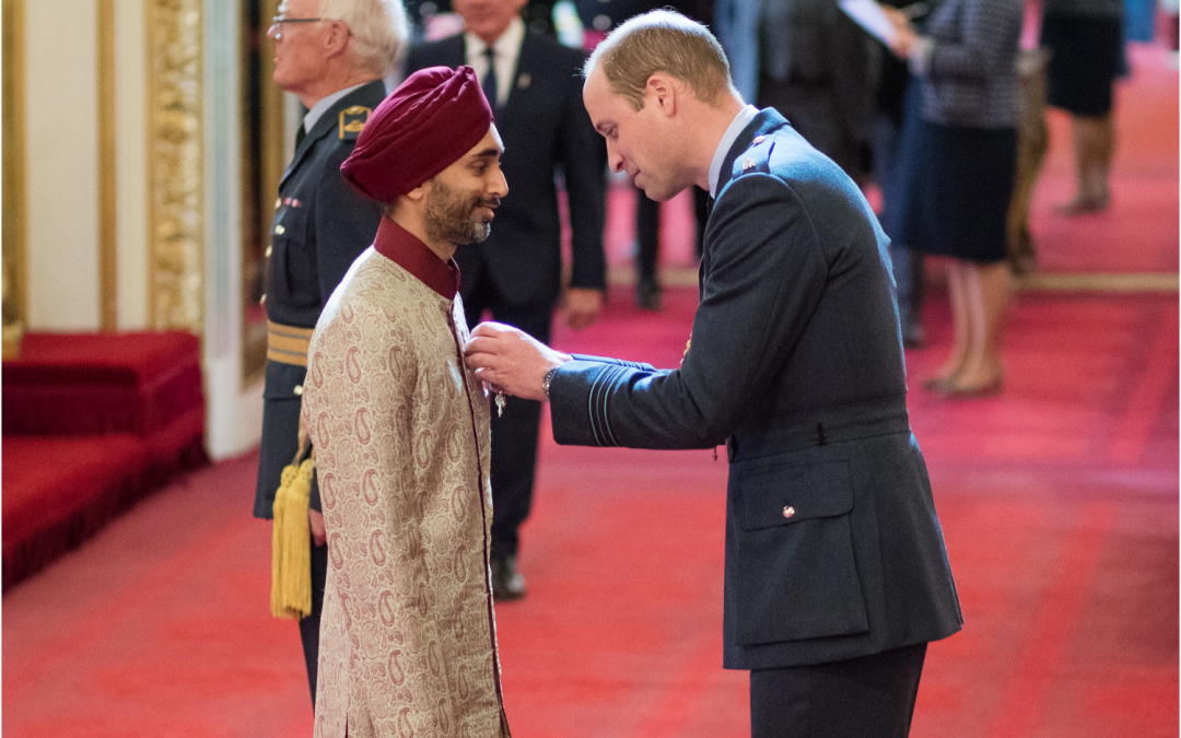 Founding Chair of City Sikhs, Jasvir Singh, receives OBE from Prince William, Duke of Cambridge